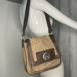 Marc by Marc Jacobs Logo Monogrammed Cotton Denim Shoulder Bag